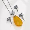 Hebilla de seguridad para colgante de plata de ley 925 hebilla de seguridad personalidad retro simple nube auspiciosa hebilla DIY ámbar de cera de abeja Hebilla de plata