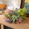 Flores de Plástico Lavanda para Casamento Flores Artificiais Transfronteiriças Fabricante Decoração de Casa Parede de Flores Parede de Plantas Flores Artificiais Estilo Ins
