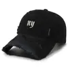 Gorra de Béisbol para Hombre Estilo Coreano de Moda Bordada Desgastada Protección Solar para Primavera y Otoño Gorra de Pico Moda Versátil Gorra de Sol para Exteriores
