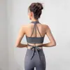 Sujetador de Yoga Cruzado con Tirantes Integrados, Hermoso Espalda Deportiva para Mujer, Top de Pilates a Prueba de Impactos y de Soporte
