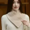 Cuello tubular de punto para mujer en cachemira, de dos hebras, color liso, jacquard, cruzado en el cuello, nuevo estilo otoño e invierno, cómodo, versátil, a prueba de viento y protector del cuello