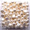 Material duro coreano alto brillo un solo agujero pan al vapor perla arroz blanco semicírculo blanco material perla blanco puro cuentas de pan accesorios para el cabello diy