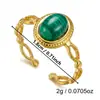 Anillo de ojo de tigre de lava irregular transfronterizo chapado en oro de 18k anillo apilable anillos vintage para el dedo índice