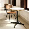 Mesas de Centro y Sillas Clásicas, Diseño de Alta Gama Estilo Europeo, Mesas y Sillas Redondas Pequeñas Comerciales para Cafeterías, Panaderías y Áreas de Reunión