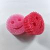 Esponja de limpeza fofa com carinha sorridente, sensível à temperatura, esponja em formato de favo de mel, esponja para limpeza doméstica, cozinha, lava-louças, algodão.