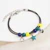 Jingdezhen Navidad Cerámica Cuerda Trenzada Pulsera Animales de Dibujos Animados Cuerda de Mano Joyería al por Mayor para Atracciones Turísticas Nicho Lujo Ligero