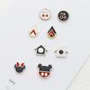 Estilo ins Estilo Coreano Color Caricatura Patrón de Puntos de Aceite Diamante Accesorios de Pendientes para Teléfono Móvil Pasadores Plástico Plano Accesorios DIY