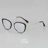 Gafas Ojo de Gato S12037, Efecto Adelgazante para Rostros Cuadrados y Redondos, Monturas de Gafas Súper Elegantes, Cómodas para Todos los Tipos de Rostro, Aspecto Natural
