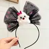 Faixas de Cabeça, Grampos, Acessórios de Cabelo de Halloween Mais Vendidos no Exterior, Faixas de Cabeça de Rede com Estampa de Abóbora e Fantasma, Adereços para Fotos