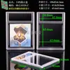 Portatarjetas con Carcasa de Alta Transparencia Funda Acrílica para Tarjetas Marco de Exhibición de Fotos de Celebridades Caja Protectora para Tarjetas Conmemorativas con Lámina de Oro