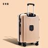 Maleta Trolley Multifuncional de 20 pulgadas con Carga USB, Cierre Frontal con Cremallera, Portavasos, Candado de Contraseña, Estuche de Viaje Duradero