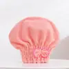 Gorro de secado de pelo para mujer con lazo, gorro de princesa de forro polar coral, toalla súper absorbente para secar el pelo, turbante de secado rápido para el pelo, gorro de baño