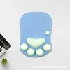 Almofada de Apoio para Pulso de Mouse de Silicone Patinha de Gato Almofada de Teclado com Espuma de Memória Mouse Pad Apoio para Pulso Almofada de Mão Aquecedor de Mão para Laptop de Escritório