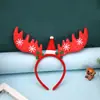 Diadema Navideña Pasador Navideño Tocado Navideño Muñeco de Nieve Asta Lazo Diadema de Felpa Fiesta Fiesta Decoraciones Navideñas