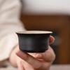 Juego de Té Kung Fu Taza de Té Pequeña Tazón de Té de Cerámica Taza de Té Individual para el Hogar Horno Ge Cerámica Negra Taza Maestra Personalizada
