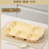 Plato Dividido con Esmalte de Color, Vajilla para Pérdida de Peso, Control de Porciones para Desayuno de Adultos, Vajilla Cerámica para el Hogar, División Individual de Comidas para Pérdida de Peso