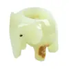 Portavelas de Elefante de Jade Afgano Europeo y Americano Transfronterizo Artesanías de Piedra Cruda de Cristal Natural Adornos Creativos de Escritorio para el Hogar