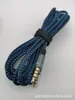 Cable de audio aux para coche altavoz de audio enchufe de doble cabeza de 3.5 mm computadora teléfono móvil adaptador trenzado de color cable de audio