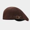 Otoño e Invierno Nuevo Boina Anti-desgaste para Mujer Gorra Simple Ligera de Paneles Corta para Hombre Moda Retro Gorra Delantera de Pareja