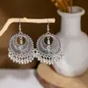 Pendientes Geométricos de Flor Europeos y Americanos Transfronterizos para Mujer, Estilo Étnico Retro, Temperamento Artístico, Pendientes de Borla Personalizados, Venta al por Mayor de Joyería