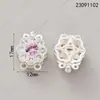 Fivela de colar de pérolas fivela de parafuso de fileira única dupla zircônia colorida zircônia fivela de conexão de fechamento manual corrente de suéter acessórios diy