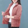 Abrigo Transfronterizo para Mujer Tendencia Ins Invierno Forrado de Polar Engrosado Doble Cara Polar Cuello Vertical Suéter Cálido Cárdigan para Mujer Cremallera Tendencia