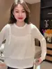 Suéter Tejido Amarillo Estilo Europeo Falso Dos Piezas para Mujer, Nuevo Estilo Primavera 2026, Suave Casual Corte Holgado, Rejuvenecedor, Top de Alta Gama