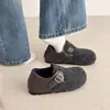 Mules de Invierno Forrados de Polar con Tacón Alto, Correa Trasera y Piel Sintética, Zapatos de Algodón Cómodos, Versátiles, Suela Suave, Zapatos de Algodón para Uso en Exteriores, de Mujer