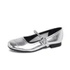 Zapatos Mary Jane Nuevos Otoño 2025 Moda Femenina Dulces Boca Baja Planos Tacón Bajo Zapatos Pequeños de Cuero Doudou Zapatos para Mujer