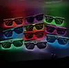 Óculos de LED que acendem para boate, Brinquedos de LED que acendem, Suprimentos para vendedores ambulantes, Óculos de luz fria EL para boates, bares, festas disco e festivais de música