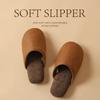 Fábrica de Zapatos Qidan Chanclas Impermeables de Cuero PU para Mujer, Adecuadas para Primavera y Otoño, Uso Doméstico en Todas las Estaciones, Suela Suave, Antideslizantes, Silenciosas, Pantuflas Domésticas para Mujer