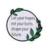 Broche de Molde de Desenho Animado para Roupas Transfronteiriças Insígnia com Letra em Inglês Acessórios para Roupas Banda de Joia de Liga Fixa Medalha