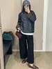 [Em estoque] Edição Nanyou 26 Início do Outono nene~Algodão Tencel Linho Jeans Fino Jaqueta Casaco Solta