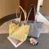 Nova bolsa de ombro casual grande capacidade estilo ins, fresca, bolsa tote para o trabalho, bolsa de lona coreana de alta aparência para mulheres