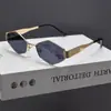 Gafas de Sol Metálicas Poligonales de Alta Gama con Forma de Rombo, Estilo Vacacional Retro Europeo y Americano, Gafas de Sol Únicas y Originales O