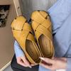 Sandalias Tejidas Huecas de Suela Suave para Mujer, Nuevas de Verano 2026, Sandalias Romanas Planas Transpirables que se Pueden Usar con Faldas