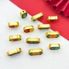 Contas Espaçadoras de Fio Antigas Douradas Estilo Chinês Pingando Óleo Auspiciosas Paz e Alegria para Pulseira Colar DIY Acessórios de Joias