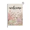 Bandera de Jardín de Pascua Personalizada al por Mayor Decorativa para Exteriores y Patios Bandera Impresa con Patrón de Corazón Bandera de Jardín