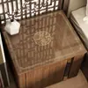 Nuevo Mantel de Mesa Estilo Chino, Cubierta de Mesa de Noche de Vidrio Blando Transparente de PVC Estilo Chino, Impermeable, Resistente al Aceite, Resistente al Calor, Lavable