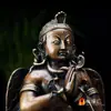 [Reunión Filo de Buda] Estatuas de Buda del Tíbet Nepal Hecho a Mano Cobre Tallado Pájaro Dorado Dapeng Estatuas de Buda Adornos