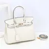 Bolso de Lujo Togo de Piel de Vaca de Grano Fino Platino Cuero Genuino Moda Bolso de Hombro y Mano Textura Exportación Transfronteriza Bolso Kelly