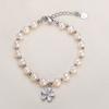 Joyería al por mayor de Lago de Montaña Zhuji Pulsera sencilla de moda de perla de agua dulce Mariposa Pulsera de perla verdadera para mujer