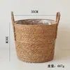 Cesta de Lavandería de Paja, Cesta de Almacenamiento de Artículos Varios, Cesta de Ropa Sucia de Ratán, Cesta de Almacenamiento de Juguetes, Maceta para Plantas Verdes, Cesta Tejida para Macetas