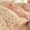 Conjunto de Roupa de Cama Desenho Animado Primavera 2026 Conjunto de Quatro Peças Estilo Fresco Lençol Capa de Edredom Roupa de Cama Nantong Conjunto de Três Peças para Dormitório 4