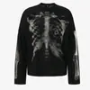 Otoño e Invierno Transfronterizo Europeo y Americano Hip-Hop Americano Tendencia Callejera Estampado de Calaveras Holgado Cálido Tops de Manga Larga para Hombres y Mujeres