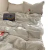Juego de Colcha de Gasa con Volantes de Encaje Estilo Princesa de Verano Cuatro Piezas, Colcha de Aire Acondicionado, Colcha Refrescante de Verano, Fresco Juego de Tres Piezas, Colcha Lavable a Máquina