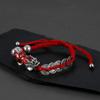 Pulsera Valiente Chapada en Plata Wufu Linmen Nafu para Niños y Niñas Wudi Dinero Cuerda Roja Tejida Pulsera de Mano para Pareja Regalo