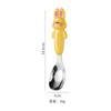 Acero inoxidable 316 caricatura lingote de plata cuchara conejo oso lindo divertido juego de vajilla infantil portátil cuchara suplemento alimenticio para bebé