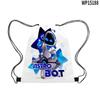 Nuevo producto 3D: Robot espacial Astro Bot, pantalones con bolsillo con solapa y cordón ajustable, mochila escolar portátil de gran capacidad con cordón ajustable, impermeable.