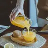 Restaurante Homestay Botella de Vidrio para Bebidas de Jugo Té con Leche Hervidor de Agua Fría Simple Resistente a Altas Temperaturas Corcho Botella para Infusión de Vino de Ciruela